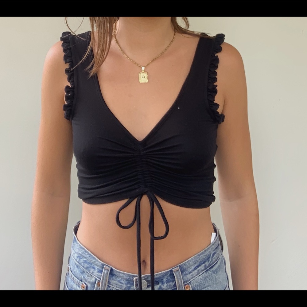 LF Black crop top